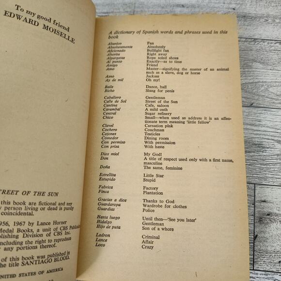 THE STREET OF THE SUN Lance Horner 1967 Paperback Historical Fiction - Picture 4 of 12